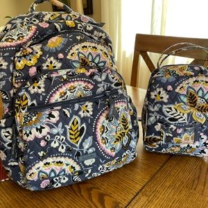 Vera Bradley Campus backpack and lunch bag